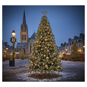 Árvore de Natal Weisshorn verde 360 cm 1050 LEDs branco quente