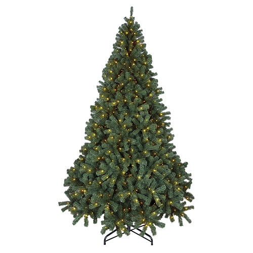 Árvore de Natal Weisshorn verde 360 cm 1050 LEDs branco quente 1
