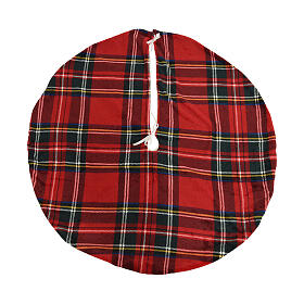 Christmas tree skirt with Scottish pattern, 40 in