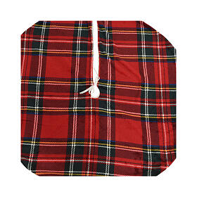 Christmas tree skirt with Scottish pattern, 40 in