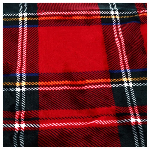 Couvre-pied sapin de Noël motif tartan 100 cm 4