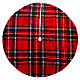 Couvre-pied sapin de Noël motif tartan 100 cm s1