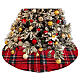 Couvre-pied sapin de Noël motif tartan 100 cm s2