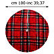 Couvre-pied sapin de Noël motif tartan 100 cm s3