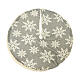 Christmas tree skirt with snowflakes, white and grey, 40 in s1