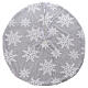 Snowflake Christmas tree base cover 100 cm white grey s1