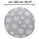 Snowflake Christmas tree base cover 100 cm white grey s3