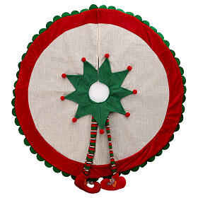 Elf Christmas tree skirt, diam. 35 in