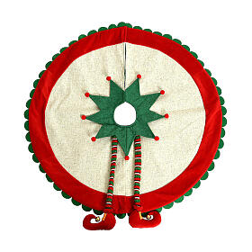 Christmas tree skirt cover elf diameter 90 cm