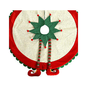 Christmas tree skirt cover elf diameter 90 cm