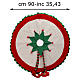 Christmas tree skirt cover elf diameter 90 cm s3