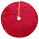 Burgundy velvet Christmas tree skirt, diam. 47 in s1