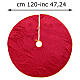 Burgundy velvet Christmas tree skirt, diam. 47 in s3