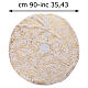 White and gold Christmas tree skirt, polyester, diam. 35 in s3
