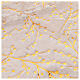 White and gold Christmas tree skirt, polyester, diam. 35 in s4