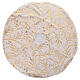 Christmas tree skirt cover in white and gold polyester, diameter 90 cm s1