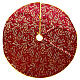 Christmas tree skirt cover in burgundy velvet diameter 120 cm s1