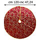 Christmas tree skirt cover in burgundy velvet diameter 120 cm s3