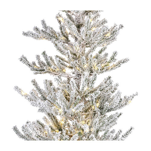 Albero di Natale 110 LED innevato 180 cm pvc 4