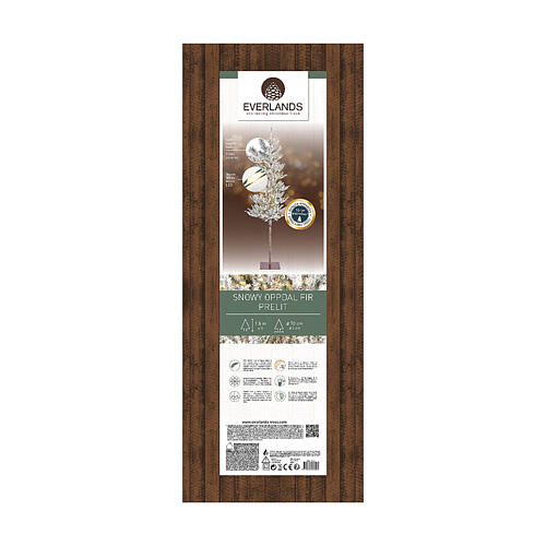 Albero di Natale 110 LED innevato 180 cm pvc 6