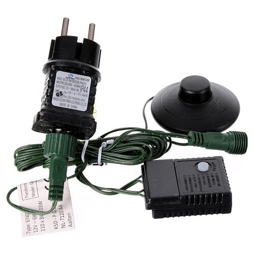 Albero di Natale 110 LED innevato 180 cm pvc 7