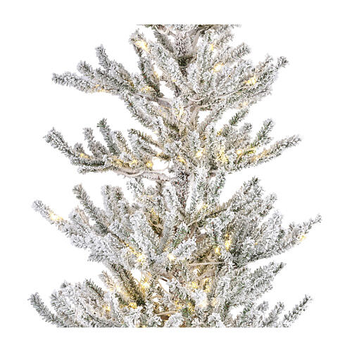 Snow-covered 110 LEDs Christmas tree 180 cm PVC 4