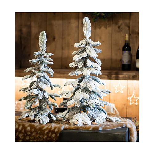 Mini Christmas tree, snowy finish, PE, 75 cm 2