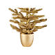 Árbol de Navidad color oro PE 60 cm con jarrón s3