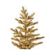 Árvore de Natal cor de ouro polietileno 60 cm com vaso s2