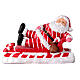 Weihnachtsbaumständer, Weihnachtsmann auf Schlitten, Zement, 35x30x60 cm s1