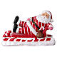 Base for Christmas tree with Santa on his sleigh, polyciment, 14x12x24 in s1