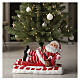 Base for Christmas tree with Santa on his sleigh, polyciment, 14x12x24 in s2