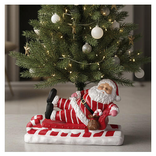 Base árbol Papá Noel trineo 35x30x60 cm policemento 2