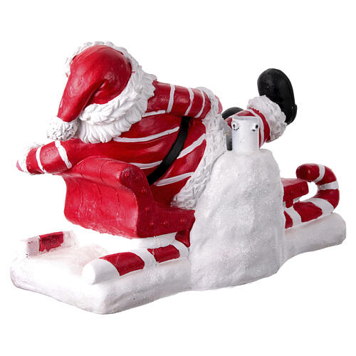 Base albero Babbo Natale slitta 35X30X60 cm policemento 7