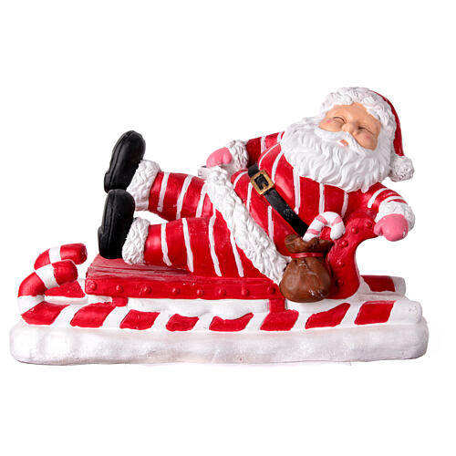Podstawa choinki Święty Mikołaj na saniach 35x30x60 cm, PU-cement 1
