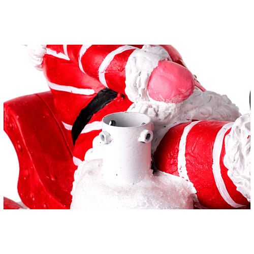 Podstawa choinki Święty Mikołaj na saniach 35x30x60 cm, PU-cement 4