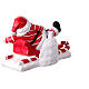 Podstawa choinki Święty Mikołaj na saniach 35x30x60 cm, PU-cement s6