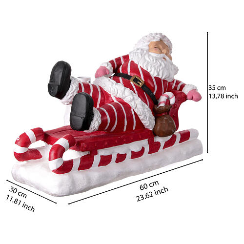 Santa Claus sleigh tree base 35X30X60 cm polycement 3