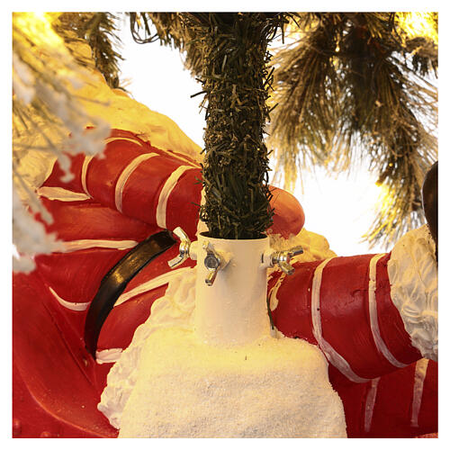 Santa Claus sleigh tree base 35X30X60 cm polycement 7