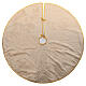 Golden Christmas tree skirt of 47 in of diameter s1