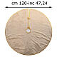 Golden Christmas tree skirt of 47 in of diameter s3