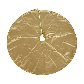 Gold colored base cover for Christmas tree diam 120 cm