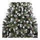 Albero Natale Barberino cm 180 pigne punte bianche pvc s3