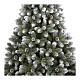 Albero Natale Barberino cm 210 pvc punte innevate pigne s3