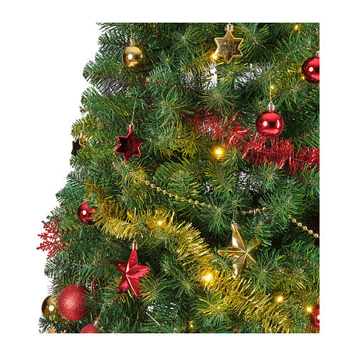 Albero di Natale pop up verde decorato 150 cm 3