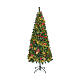 Albero di Natale pop up verde decorato 150 cm s8