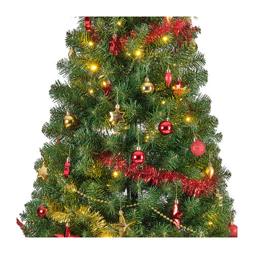 Pop-up Christmas tree for indoor, decorated, 70 in 3