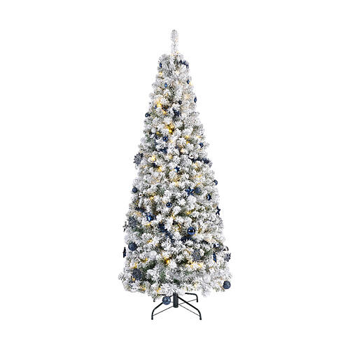 Weihnachtsbaum, künstlich – 150 cm, Pop-up, verschneit, dekoriert, für Innenbereich 8