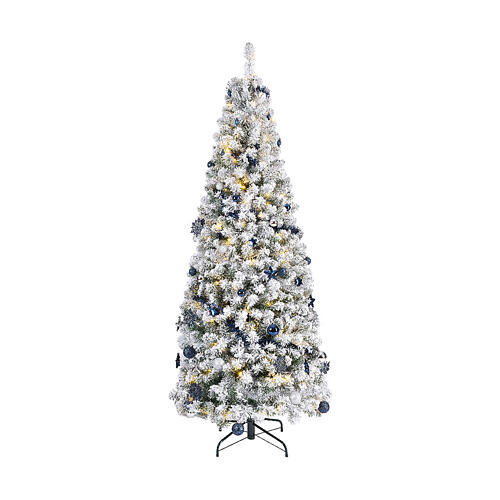 Pop-up Christmas tree, snowy finish and LED lights, 70 in 4