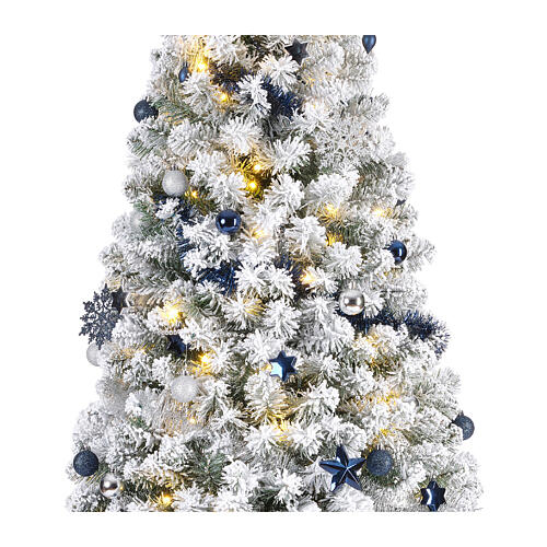 Pop-up Christmas tree, snowy finish and LED lights, 70 in 5